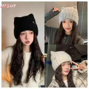 Tai Mèo Beanie - Mũ dệt kim ấm áp mùa đông, thiết kế dễ thương với khả năng chống gió