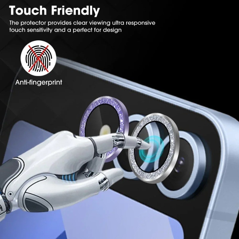 Dành Cho Samsung Galaxy Z Flip 7 Long Lanh Ống Kính Máy Ảnh Kính Cường Lực Cho Samsung Galaxy Z Fold 7 Full Cover Kim Loại Camera Bảo Vệ Ống Kính Vòng Nắp