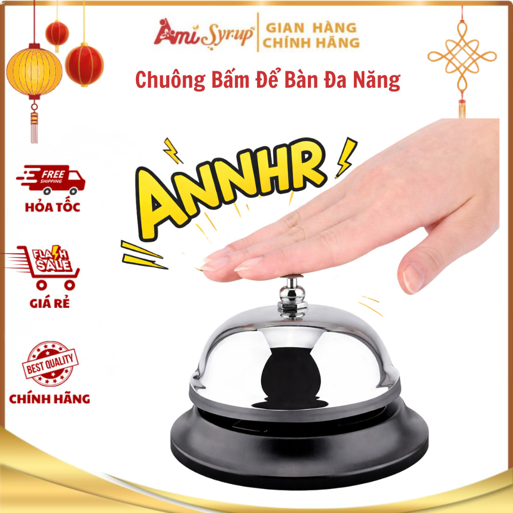 Chuông Bấm Để Bàn Đa Năng Âm Thanh Rõ Ràng, Không Cần Pin Với Chất Liệu Bền Đẹp