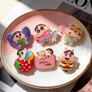 Charm gắn dép: Charm Shin thế giới kẹo ngọt - Set 06 sticker ngọt ngào dễ thương