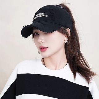 Ngoài Trời Phù Hợp Với Thể Thao Đạt Đỉnh Mũ Nam Xuân Hè Trống Top Có Thể Buộc Đuôi Ngựa Mũ Chống Nắng Lỗ Mũ Bóng Chày Nữ