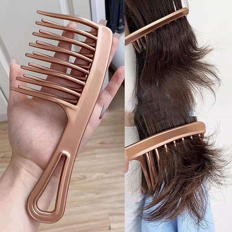 MOIKA Đôi Hàng Răng Lớn Răng Rộng Nữ Đặc Biệt Perm Xoăn Nhựa Lớn Lông Tơ Dài Tạo Kiểu Tóc Salon VN