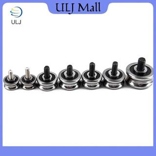 ULJ SG15 SG20 SG25 SG66 + M5 M6 M8 Vòng bi ròng rọc bằng thép vít Tra Con lăn dẫn hướng.