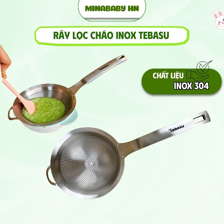 Rây Lọc Cháo Inox 304 TABESU Lưới Mịn Rây Bột, Cháo Cho Bé An Toàn, Dễ ...