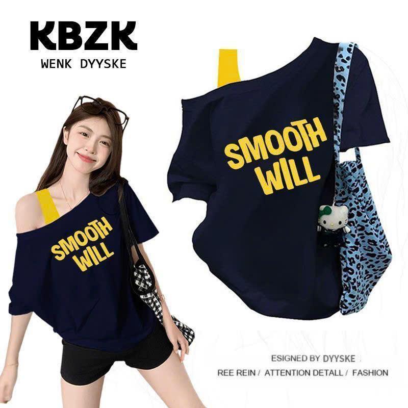 Áo phông thun cộc tay form dài rộng chất liệu cotton phối hình in kiểu dáng năng động XIMIMI SP422