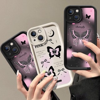 Tương thích với OPPO A5X A5 A5i Pro A3 Pro A6 Pro A36 A76 A96 A74 Ốp Điện Thoại Silicon Mềm Họa Tiết Bướm Màu Đen