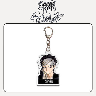 LNGSHOT Cartoon Figure Acrylic UV Double-sided Digital Printing Keyring RYUL WOOJIN LOUIS OHYUL