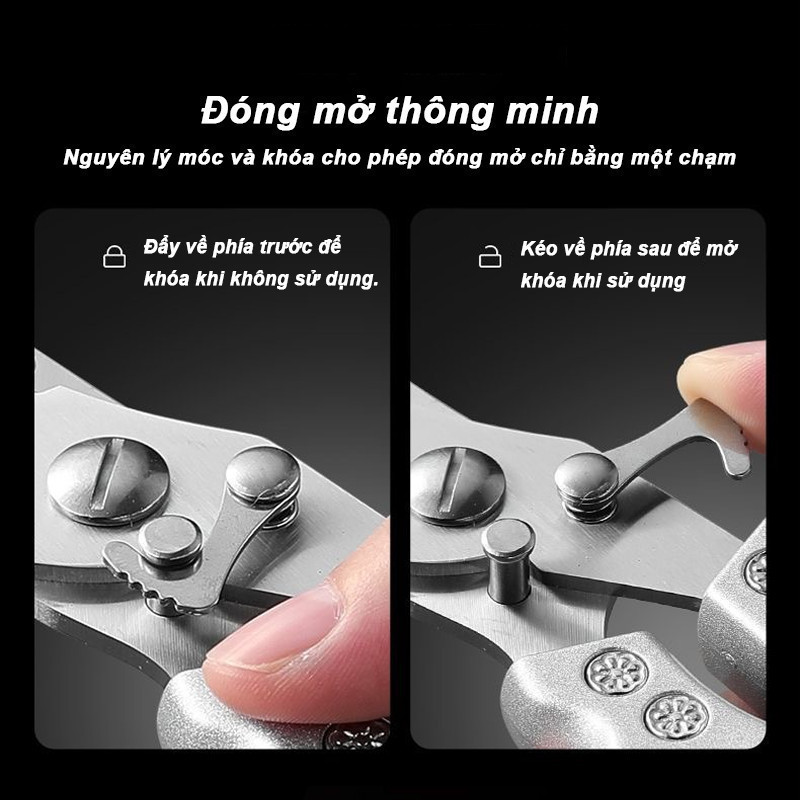 Kéo cắt xương gà trợ lực, thép không gỉ dày, siêu bén, tự động mở, chống trượt, đa năng nhà bếp