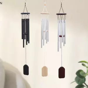 NS Classic 26 Inch Nhôm Chuông Gió Có Gỗ Treo Thẻ Trang Trại Sân Vườn Ban Công Hành Lang Trang Trí NS