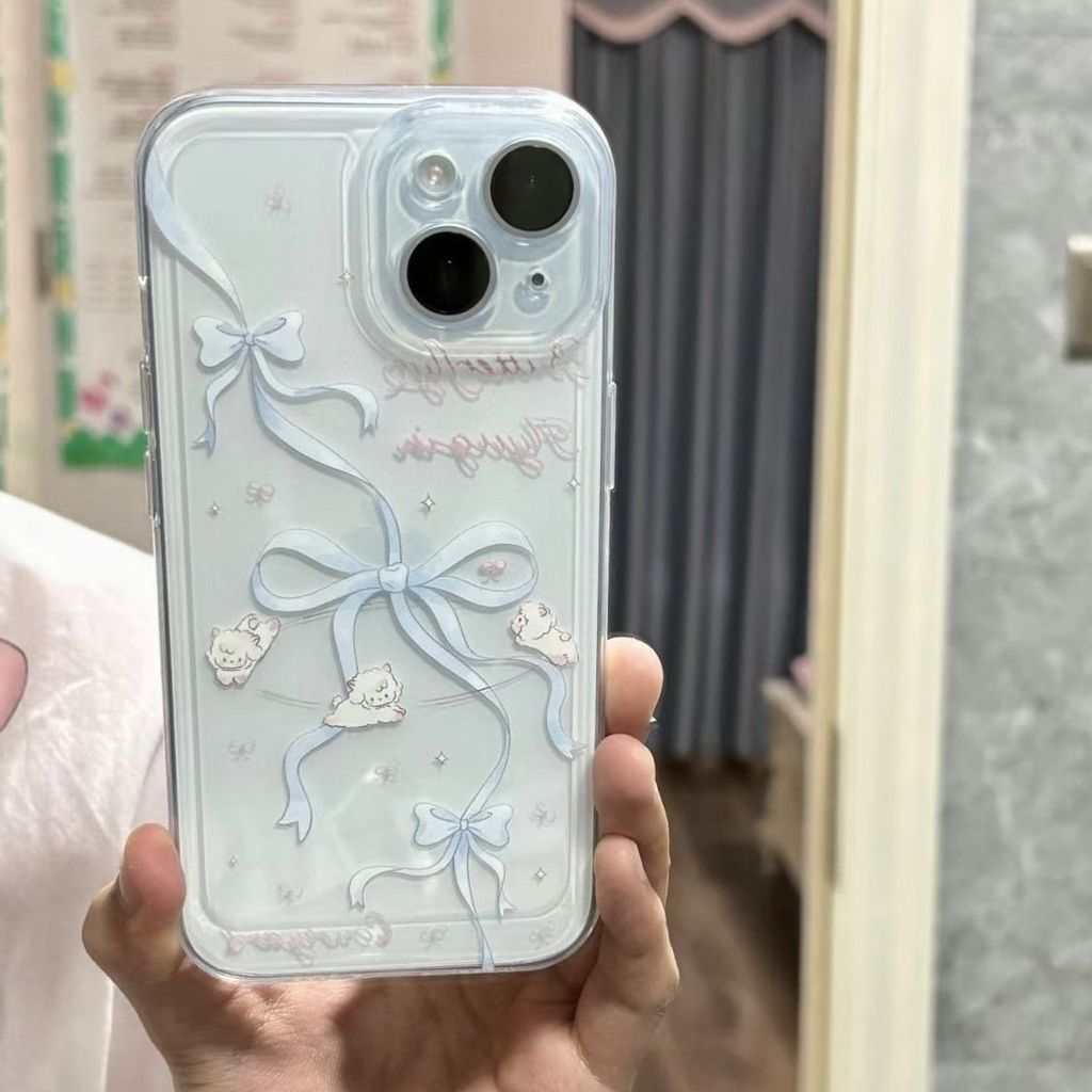 Blue Ribbon Sheep cho 16 trường hợp iPhone 17Air Space Case 14 13 14Pro