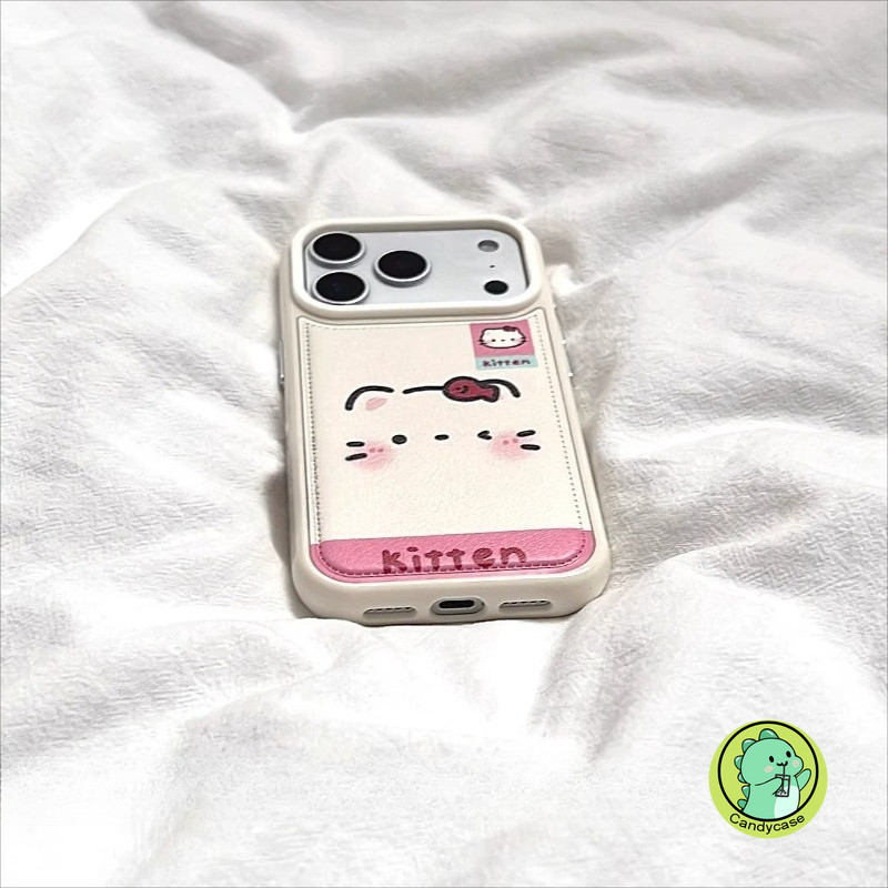 Ốp Điện Thoại Mèo Kitty Dễ Thương Cho OPPO Reno 15 14 13 11 9 Pro Find X9 X8 Pro X8S Plus X7 Vỏ Da PU Hoạt Hình Mèo Con Vỏ Mềm Chống Sốc