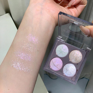 Giáng Sinh Bầu Trời Đầy Sao Series Limited Bốn Màu Phấn Mắt Cao Bóng Nướng Bột Nhấp Nháy Galaxy Kim Cương Tím Fine Flash