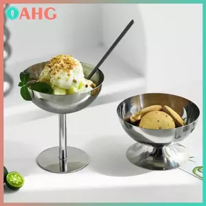 THÊM 2026 Cốc Inox Mới Cốc Kem Món Tráng Miệng Salad Bát Trái Cây Đĩa Sna Món Ăn KTV Thanh Tiếp Liệu BSS