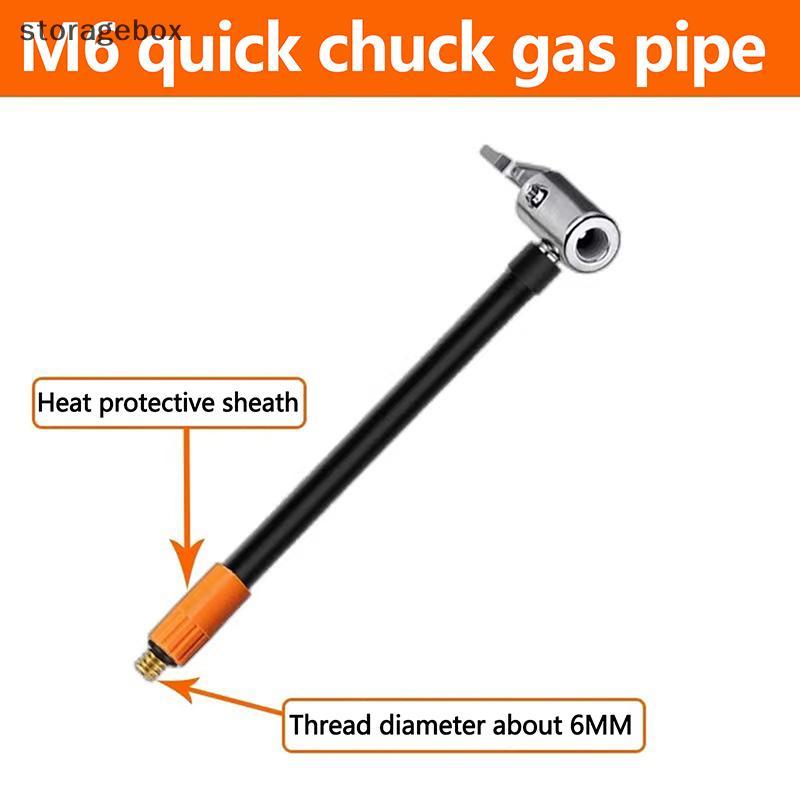 [Hộp lưu trữ] 1 Bộ chuyển đổi ống lạm phát sợi mịn 30CM Ống bơm hơi lốp ô tô M6 Loing Air Chu với van lốp tiêu chuẩn Qui lạm phát Phần đẹp