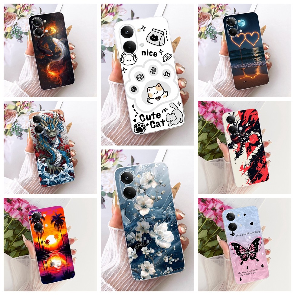 Dành Cho Redmi Turbo 5 Max Ốp Lưng Trong Suốt Thời Trang Bướm Sang Trọng Sơn Dễ Thương Vỏ Điện Thoại 6,83 ''