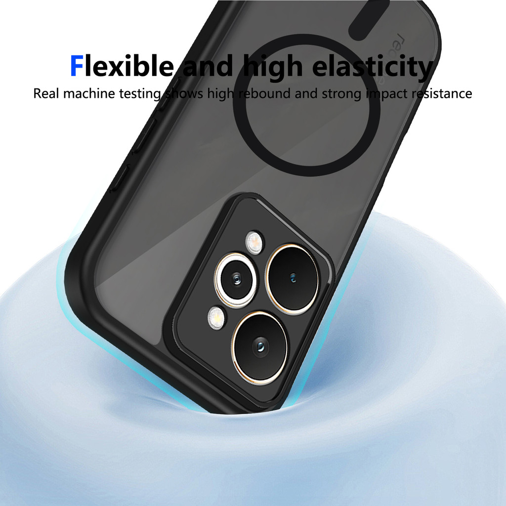 Ốp lưng Realme 15 Pro 5G Vỏ thu hút từ tính màu đen mờ cho Ốp điện thoại Realme 15 5G