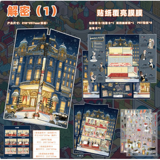 Senyou Phiên Bản Lớn 35.0 Series Cảnh Quan Dán Ba Chiều Thu Nhỏ 2.5D Giải Mã Handmade DIY Giải Nén Cảnh Dán