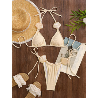 Đồ bơi nữ mơ vỏ dây tam giác cốc hai mảnh Bikini đồ bơi