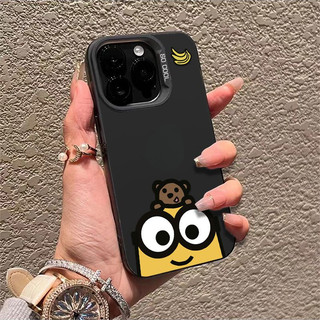 Ốp Điện Thoại Mờ Fun Minions Thích Hợp Cho iPhone 14Plus Hợp Thời Trang 13Pro 15ProMax Premium 12ProMax 11 17PROMAX 15ProMax Vỏ Mềm Bảo Vệ Chống Sốc Chống Sốc