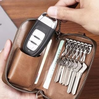 Túi đựng chìa khóa YONDR, Ví chìa khóa ô tô di động cổ điển, Túi đựng chìa khóa thời trang bằng da PU dung tích lớn đa chức năng Sử dụng kinh doanh