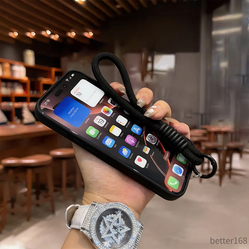 Ốp lưng silicon mềm tản nhiệt nam châm giá đỡ ẩn cho iPhone 17 16 15 14 13 12 11 Pro Max có dây đeo điện thoại