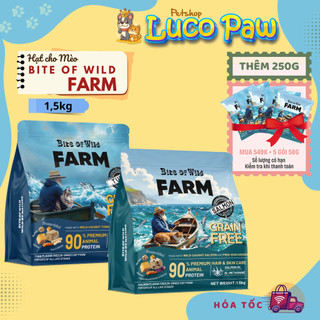 Thức Ăn Hạt Holistic Cho Mèo Bite Of Wild Farm 90% Đạm Động Vật 1.5kg Vị Cá Hồi & Cá Ngừ Giàu Omega-3 Hỗ Trợ Tiêu Hóa