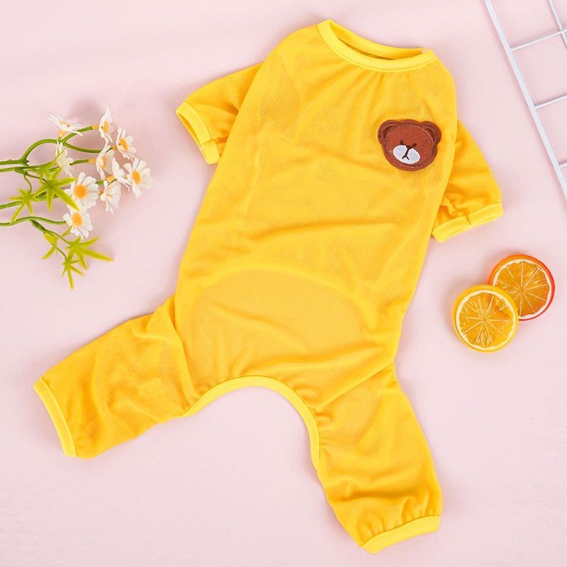 Thú Cưng Bốn Chân Quần Áo Bốn Chân Áo Vest Chó Lớn Mèo Đồ Dùng Điều Hòa Không Khí Quần Áo Chống Bẩn Chống Muỗi Teddy Bichon
