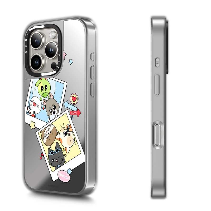 CASECASE X BBNEXDO Polariod Ốp lưng màu đen & mảnh Gương hút từ tính iPhone cho iPhone 17 Air 16 15 14 13 12 Pro Max Plus Ốp lưng cứng có hộp khắc logo