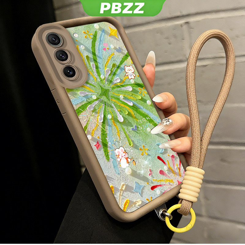 Ốp Lưng PBZZ Cho SAMSUNG S20 S22 s21 fe s21 ultra S20 S22 s21 plus 5G Vỏ Điện Thoại Vỏ Mềm Silicon Chống Sốc Thiết Kế Mới Thẩm Mỹ Có Dây Buộc Dễ Thương Cho Bé Gái JTDTYH01