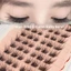 EBINLANDS 60 Cụm Lông Mi Giả Tự Dính, Nối Dài Lông Mi DIY 8-12MM Nhẹ Nhàng, Trang Điểm Mắt Đen Vibes Không Cần Keo Dán Cho Bé Uốn Cong Lông Mi Giả Đảng