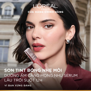 Son tint bóng dưỡng môi có màu, lâu trôi, nhẹ môi L'Oreal Paris Hyaluron Tint Lip Stain Serum 5ml