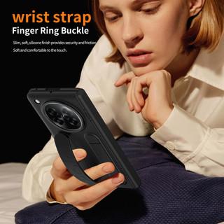 Dây đeo cổ tay Vỏ silicon cho OPPO Find N6 FINDN6 FindN6 5G Giá đỡ vô hình Vỏ bảo vệ chống sốc có màng cường lực