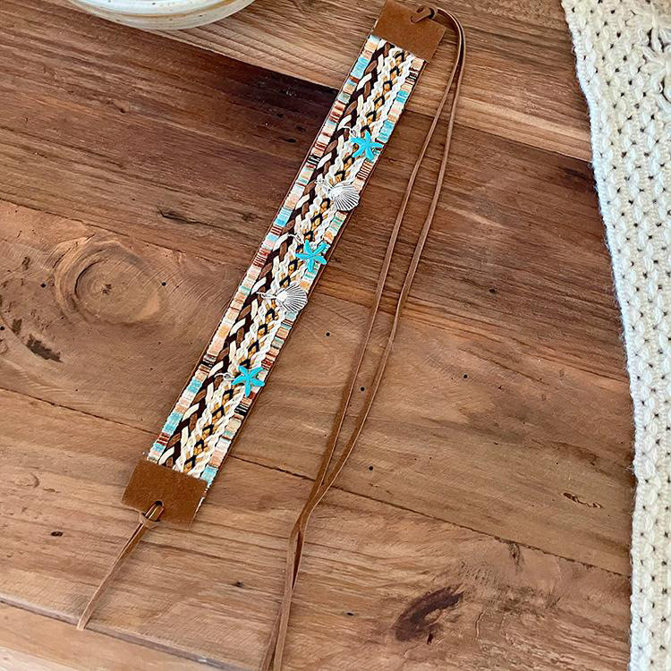 Đi Biển Phong Cách Kỳ Nghỉ Đính Hạt Thắt Lưng Retro Bohemian Phong Cách Dân Tộc Đầm Thắt Lưng Phụ Kiện Nữ Có Thể Điều Chỉnh Chiều Dài