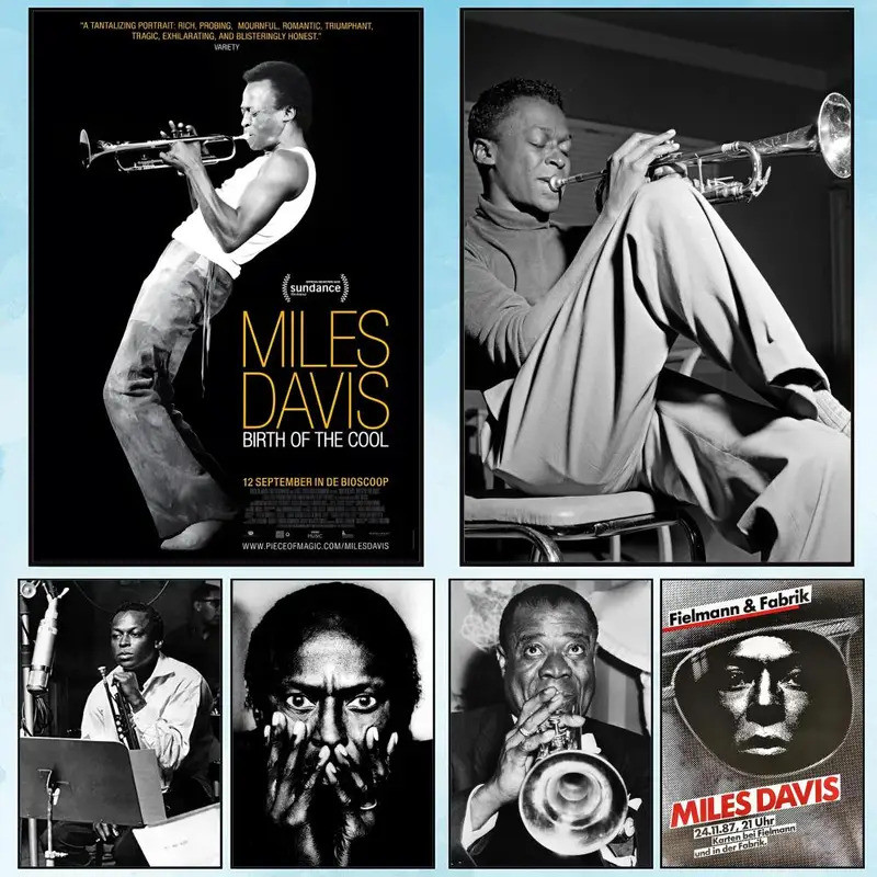 Nhạc Sĩ Jazz M-Miles Davis Tranh Thư Pháp Canvas Poster: Không Nhăn Chống Thấm Nước Bền Đẹp Tất Cả Không Gian Trang Trí Tường Master Trang Trí Phòng Ngủ Trang Trí Nội Thất Phòng Trưng Bày Cổ Điển BRYX