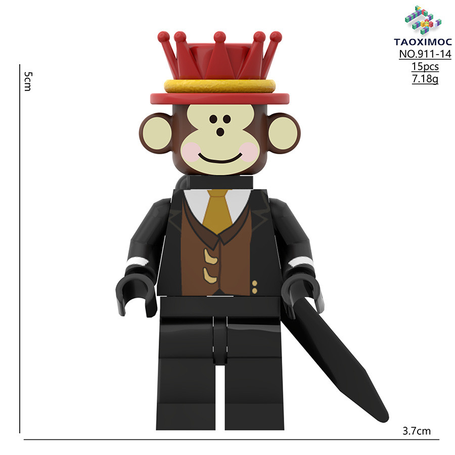 PS1 Roblox Trộm Brainrot Nhện Đỏ Khỉ Vua Cánh Quý Ông Khối Xây Dựng Bộ Sưu Tập SP1