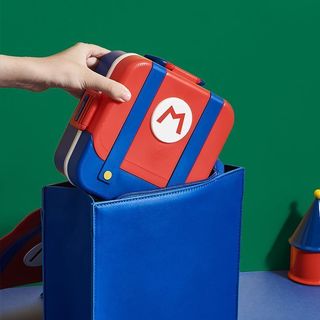 Hộp cơm trưa cách nhiệt bằng thép không gỉ Super Mario cấp thực phẩm 304 Thiết bị ngoại vi hoạt hình có ngăn nắp Hộp cơm trưa di động