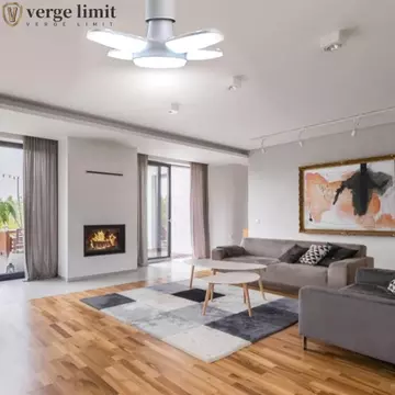 Bóng đèn LED hình quạt VERGE LIMIT, Bóng đèn LED E27 có thể điều chỉnh độ sáng tiết kiệm năng lượng, Bóng đèn Thiết kế hình quạt E27 6500K Nhiệt độ màu Bóng đèn LED có thể gập lại Đèn trần