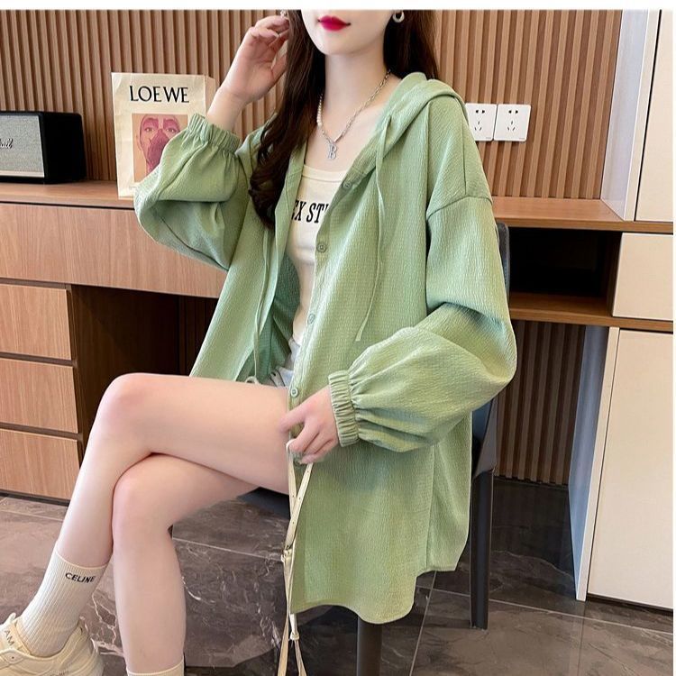 Áo khoác xuân thu cỡ lớn dành cho nữ, phong cách Hàn Quốc, dáng rộng, phù hợp với các cô gái ngoại cỡ, che khuyết điểm