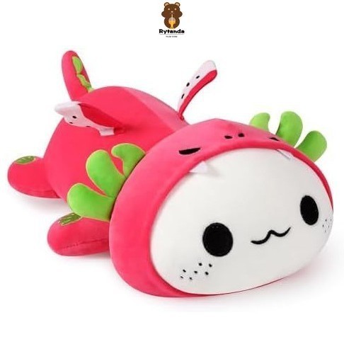 LON Mô Phỏng Dễ Thương Salamander Dragon Fruit Sang Trọng Đồ Chơi Cho Bé Gái Salamander Mềm Đầy Động Vật Trái Cây Quà Tặng 2 Trong 1 Cho Trẻ Em Bạn Gái Bé Trai Trang Trí Phòng Ngủ Giáng Sinh Quà Tặng Sinh Nhật