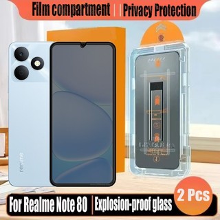 1- 2 Miếng Dán Đơn Giản Kính Cường Lực Chống Gián Điệp Bảo Vệ Màn Hình Riêng Tư Cho Realme Note 80 70 60 60x 50 4G Bảo Vệ Flim