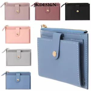 JKDESIGN Mini Ví Đựng Tiền Xu Da PU Nữ Màu Trơn Túi Đựng Tiền
