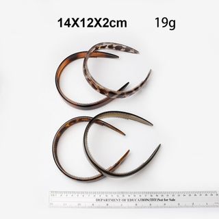 Vòng buộc tóc da báo ASDFGER, Băng đô nữ chống trượt Acetate, Băng đô tạo kiểu tóc bằng vỏ rùa thời trang Trang phục hàng ngày
