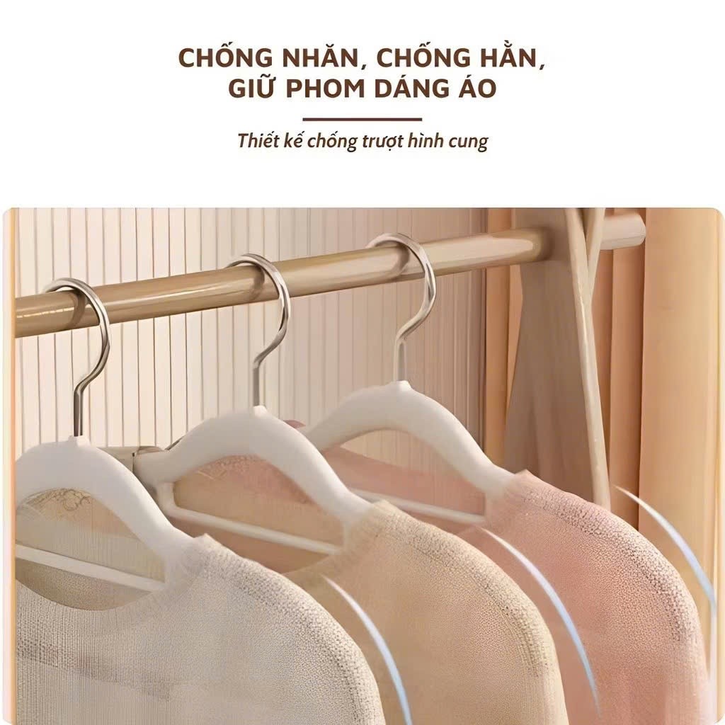 Móc Treo Quần Áo Chống Trượt Xoay 360 Độ Chất Liệu Nhựa Cao Cấp Đa Năng - Combo 10, 20, 30 Móc