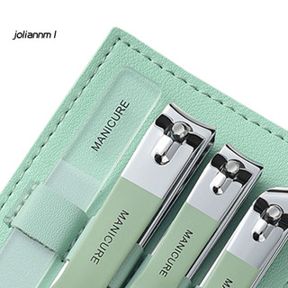 [JM] 1 Bộ Kẹp Móng Tay Chống Bắn Sắc Nét Độ Cứng Cao Cạo Râu Bảo Quản Với Vỏ Da Giả Thép Không Gỉ Mạ Điện Móng Tay Cung Cấp Nhà