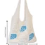 Túi đeo vai dệt THEGIRL8B, Túi Tote móc Conch thêu, Dung tích lớn thông thường Túi xách dệt kim Polyester phong cách Hàn Quốc lưu trữ
