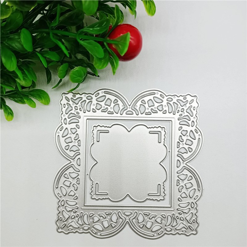 Khung Ren Kim Loại Thép Carbon Cắt Khuôn Thêu Sò Dập Nổi Khắc Bản Mẫu DIY Album Ảnh Thiệp Chúc Mừng Cắt Chết Giấy Thủ Công Dụng Cụ