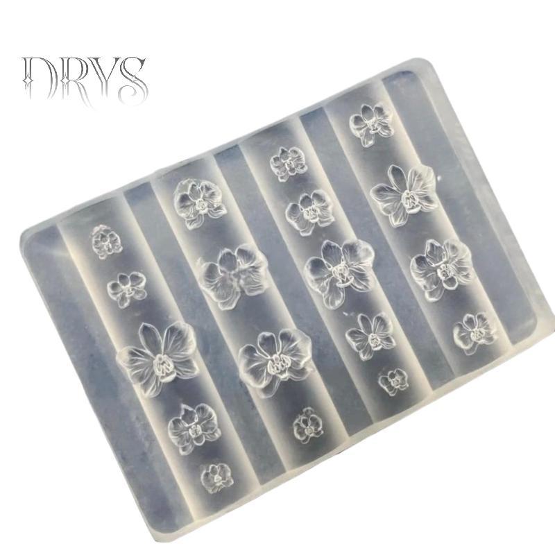 (TFT) 3D Phalaenopsis Hoa Khuôn Làm Móng Tay Silicon DIY Bướm Ngọt Hoa Lan Thiết Kế Móng Tay Mẫu Khắc Móng Tay Nghệ Thuật Khuôn Dụng Cụ MỚI