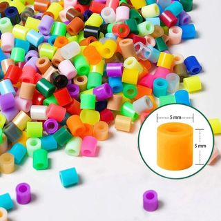 PICESTADIO 500 Chiếc 5mm Cầu Chì Hạt, Máy ép Nhiệt Handmade Handmade DIY Perler Hạt, Quà Tặng Độ Trong Suốt Cao Pixel Xếp Hình Hạt Sắt Đồ Chơi Trẻ Em