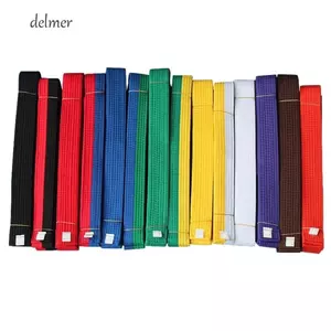 Băng tiêu chuẩn DELMER sudo Jiu jitsu, Thắt lưng Taekwondo 2.2 / 2.8M đồng phục, Thắt lưng thể thao Cotton đầy màu sắc Đen / Đỏ / Xanh / Vàng Dây xếp hạng võ thuật