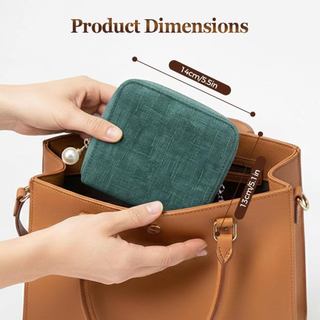 Túi đựng trang sức du lịch vải nhung có khóa kéo nhiều ngăn đựng nhẫn bông tai vòng cổ vòng tay gọn gàng chống rối dễ mang theo bảo quản phụ kiện tiện lợi phù hợp cho nữ dùng khi đi du lịch công tác và hằng ngày